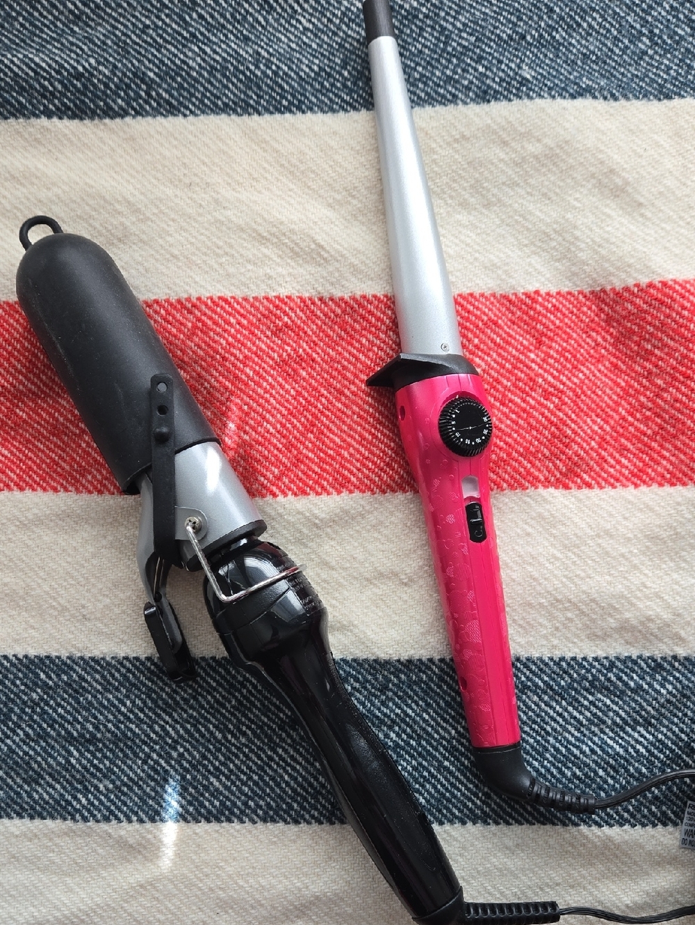 Remington Pink and Revlon Black Hair Curler Styling Tool Duo